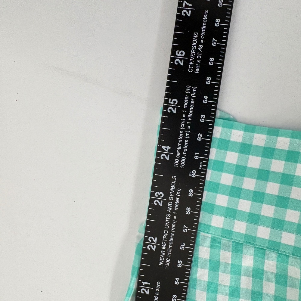 Vineyard Vines Mens Slim Fit Tucker Shirt Green White Gingham Button Down Large - Picture 5 of 7
